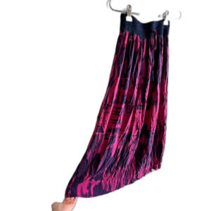 Boho PINK and Navy tie-dye maxi skirt - Women's Medium